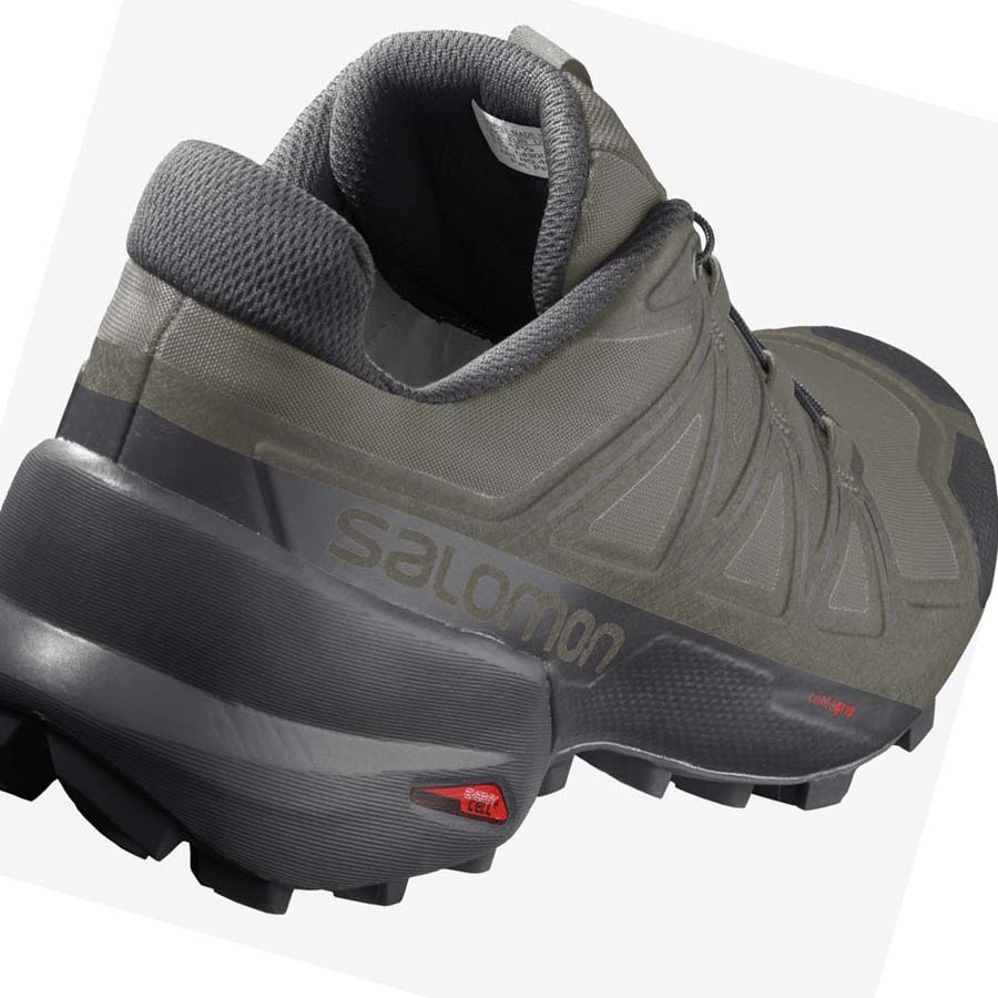 Salomon SPEEDCROSS 5 WIDE Trail Futócipő Férfi Olivazöld | HU 2102LIS